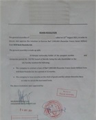 Notarized board resolution